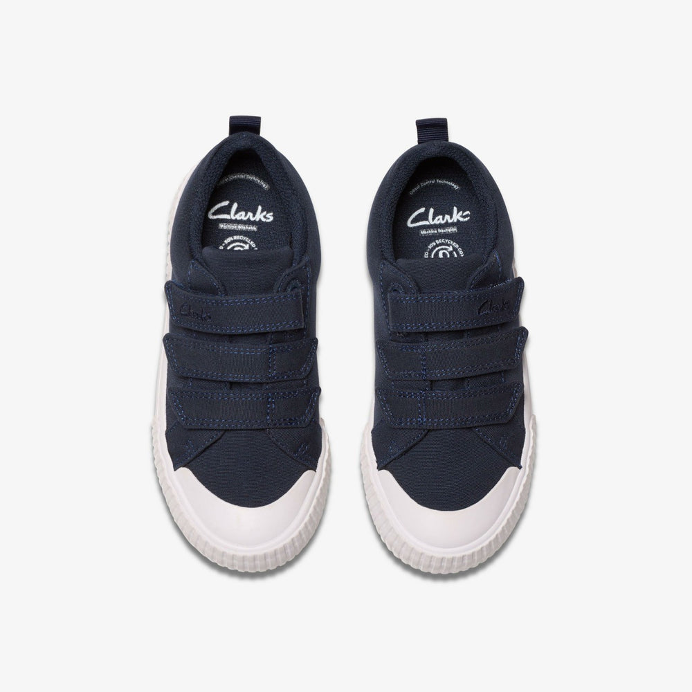 Foxing Vibe Kid Navy Canvas | Clarks