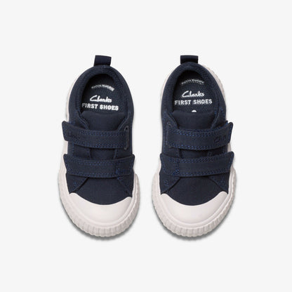 Foxing Vibe Toddler Navy Canvas | Clarks