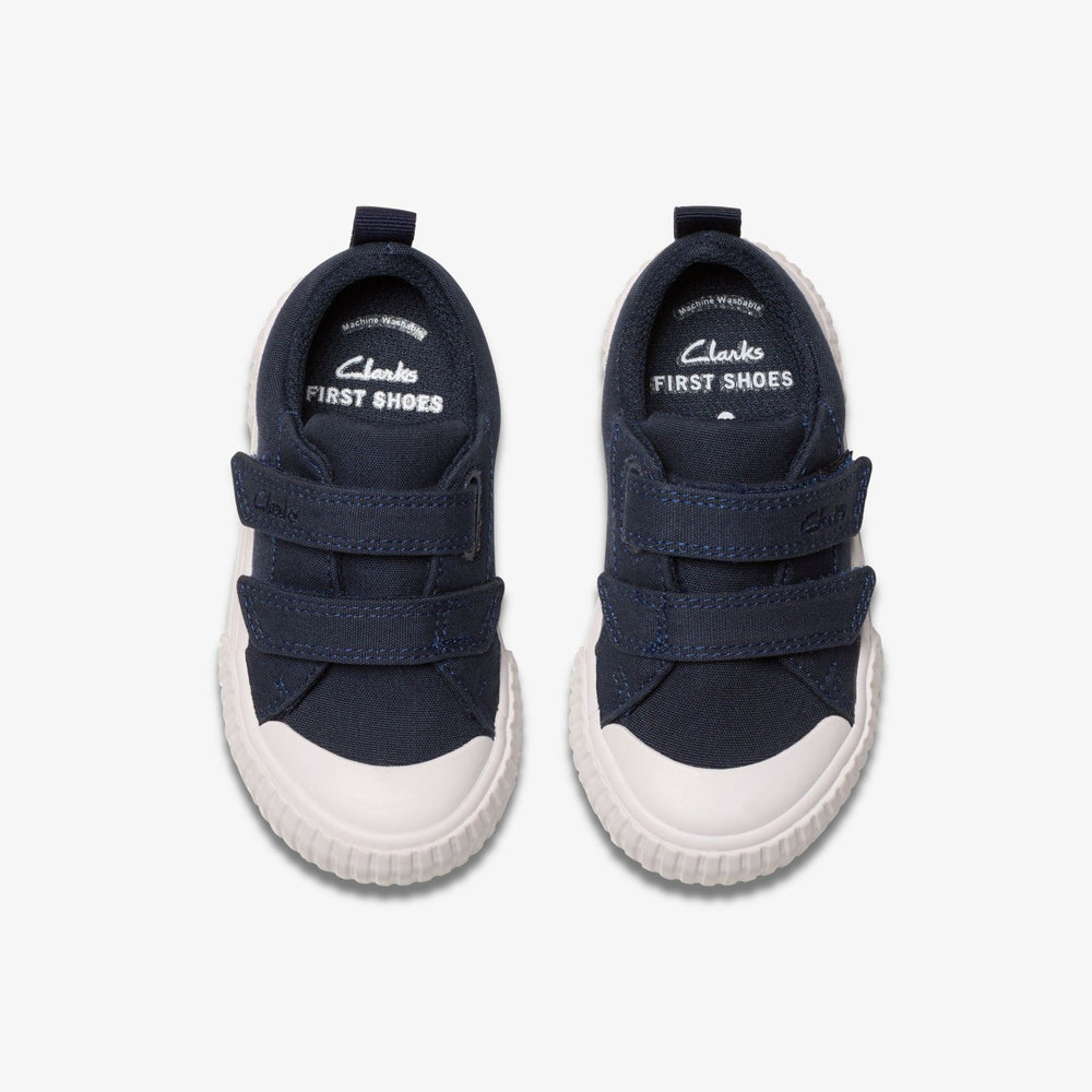 Foxing Vibe Toddler Navy Canvas | Clarks
