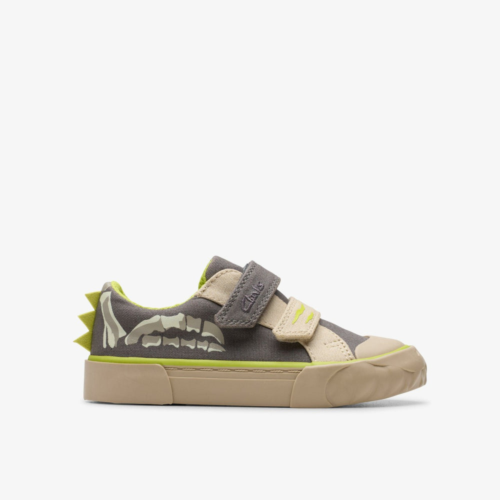 Foxing Stomp Toddler Grey Canvas | Clarks Onsale