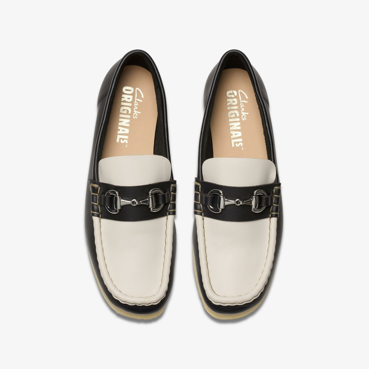 Wallabee Loafer HBIT Black/White Leather | Clarks For Sale