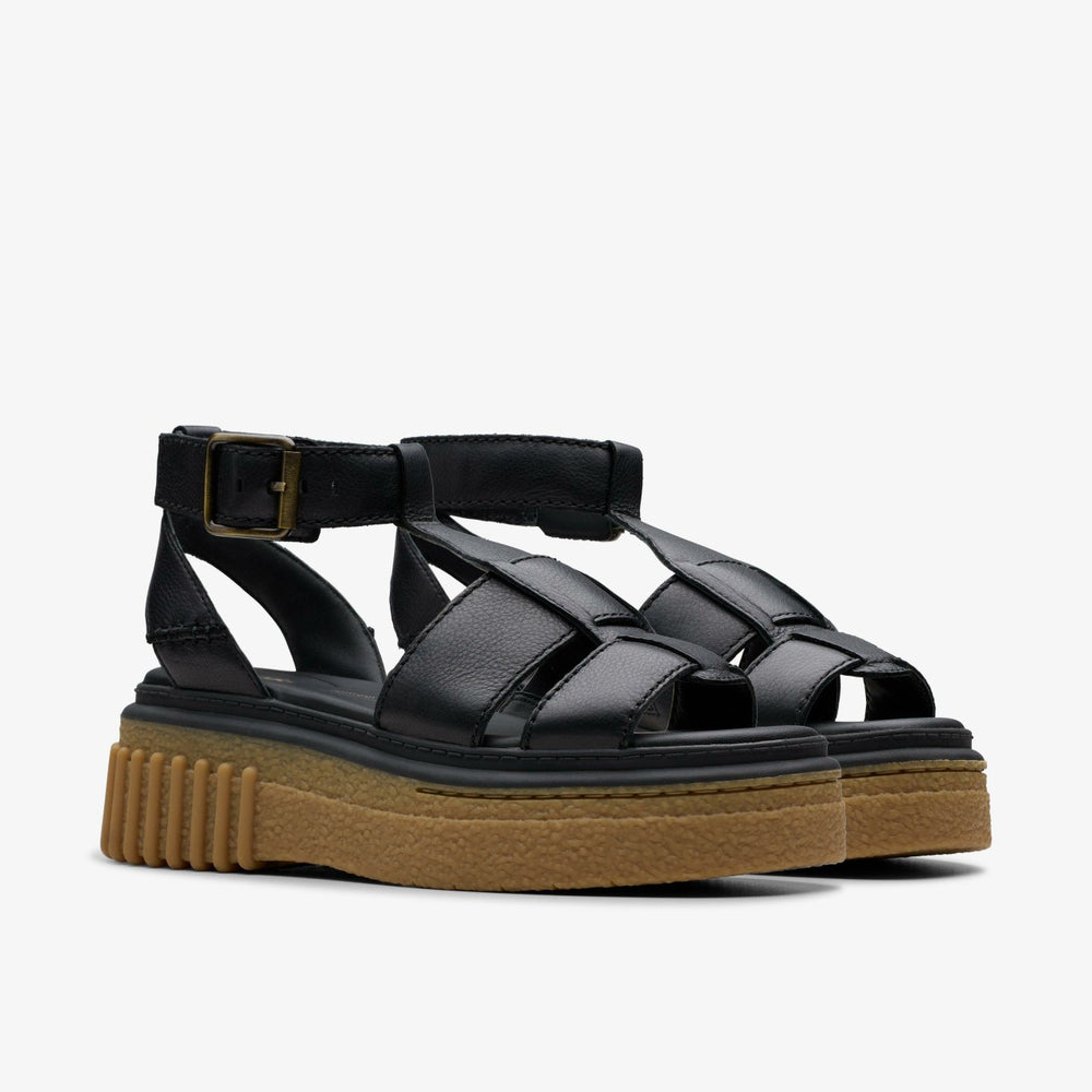 Evamar Sun Black Leather | Clarks For Sale