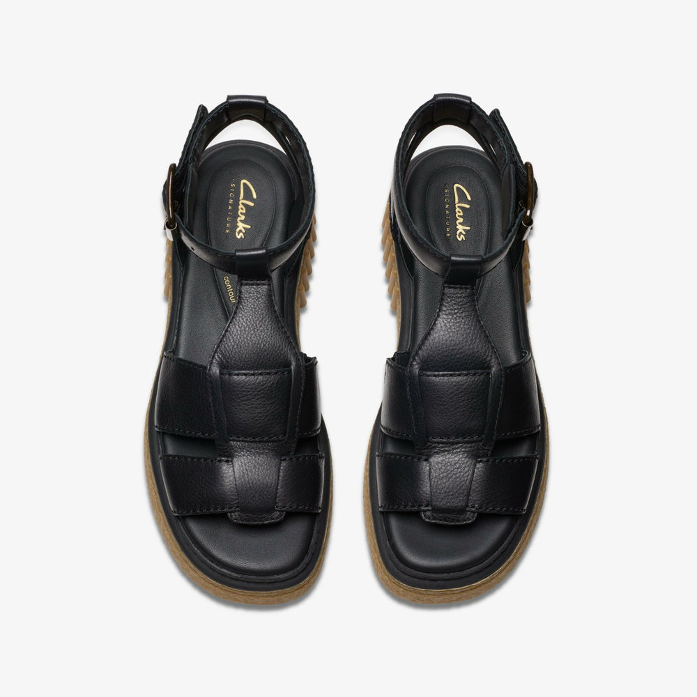 Evamar Sun Black Leather | Clarks For Sale