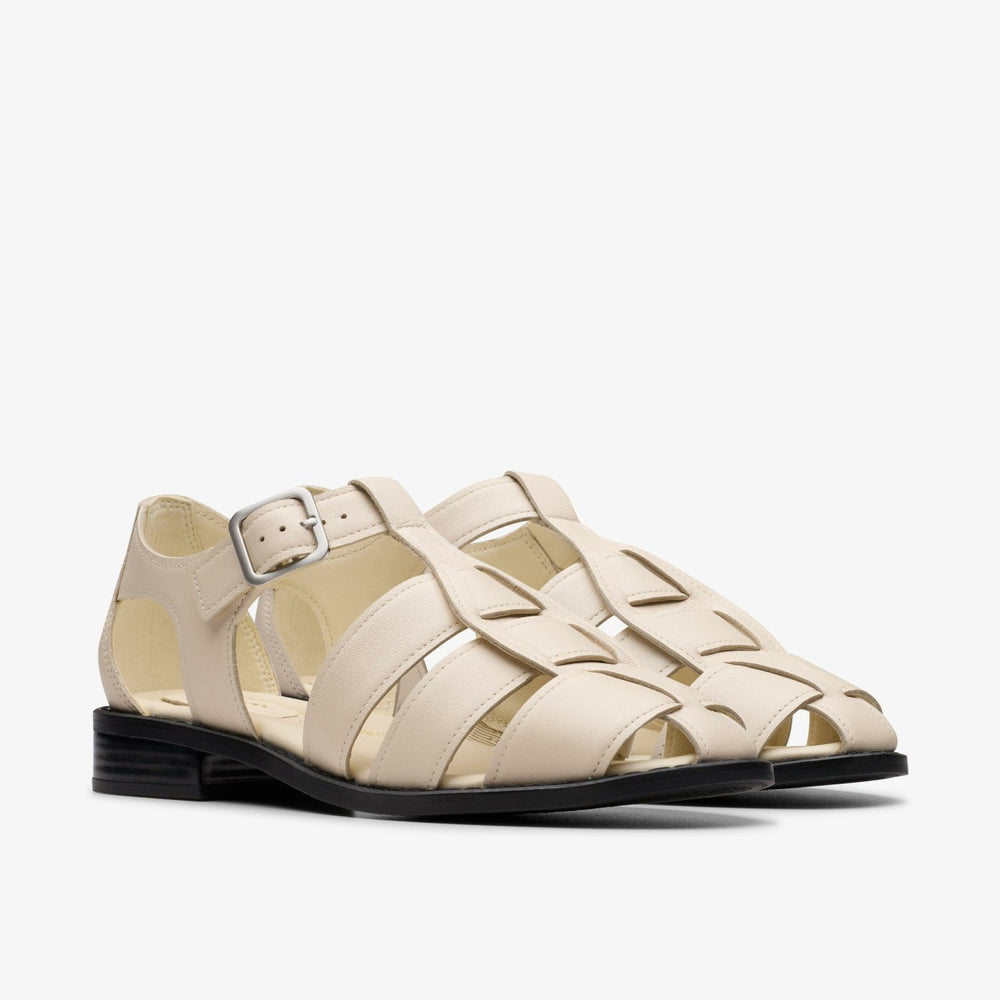 Hana Sun Off White Leather | Clarks US