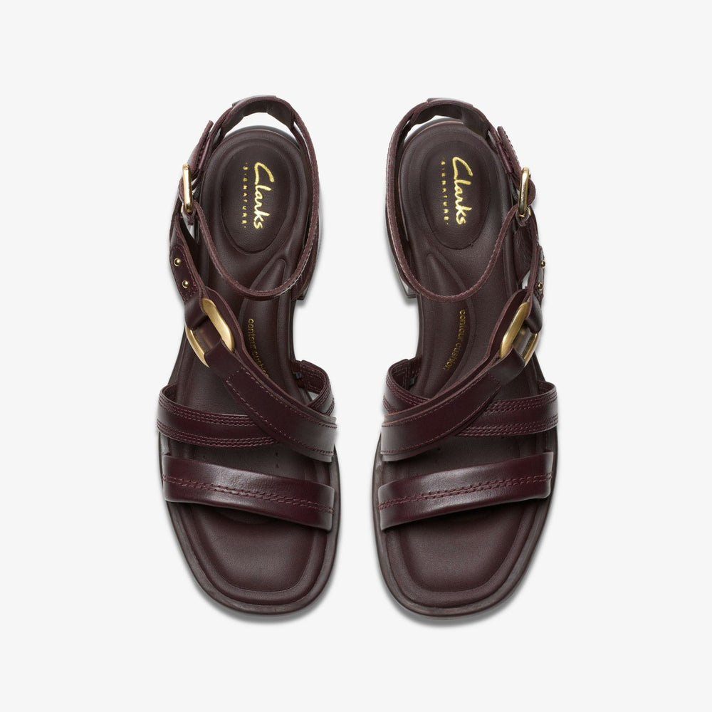 Morwyn Strap Wine Leather | Clarks Discount