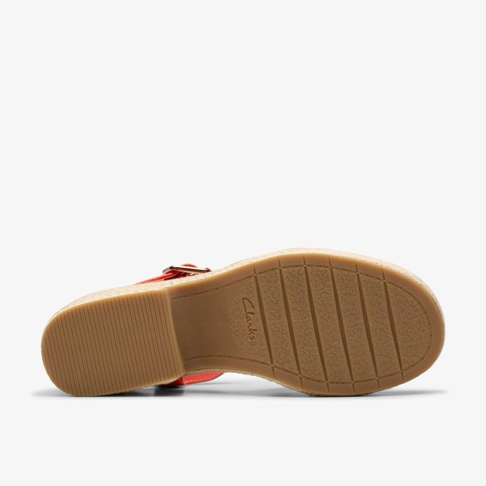 Coledale Strap Bright Red Leather | Clarks Sale