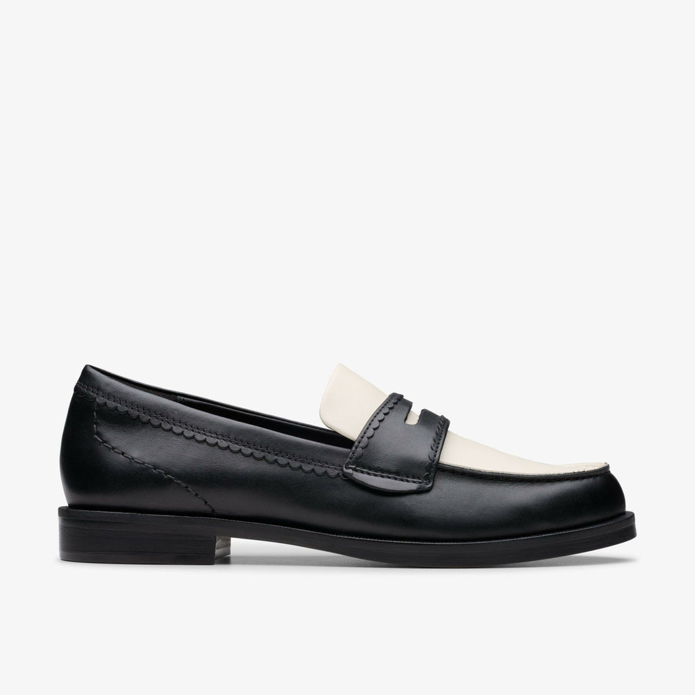 Straven Edge Black Combination Leather | Clarks US