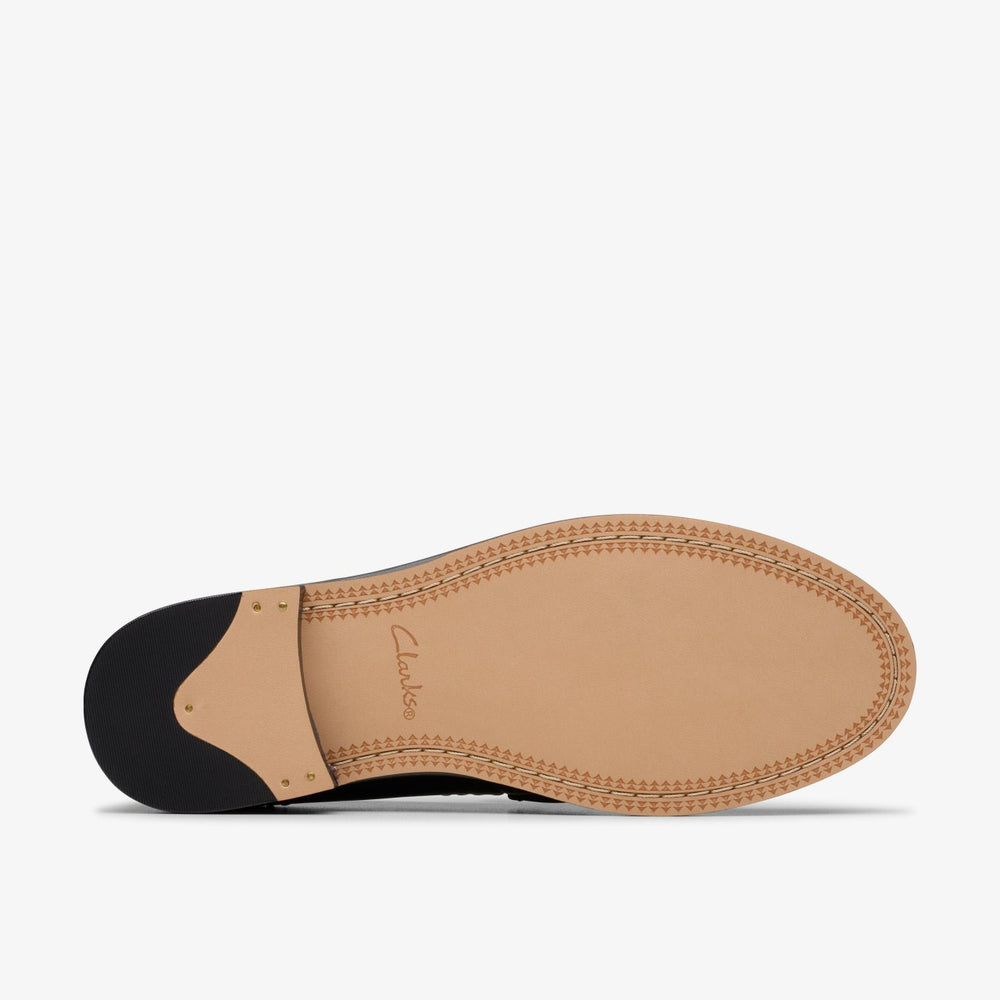 Straven Edge Black Combination Leather | Clarks US