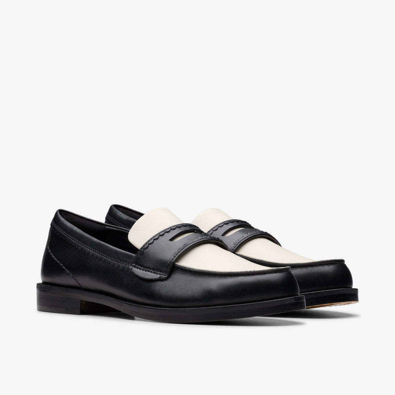 Straven Edge Black Combination Leather | Clarks US