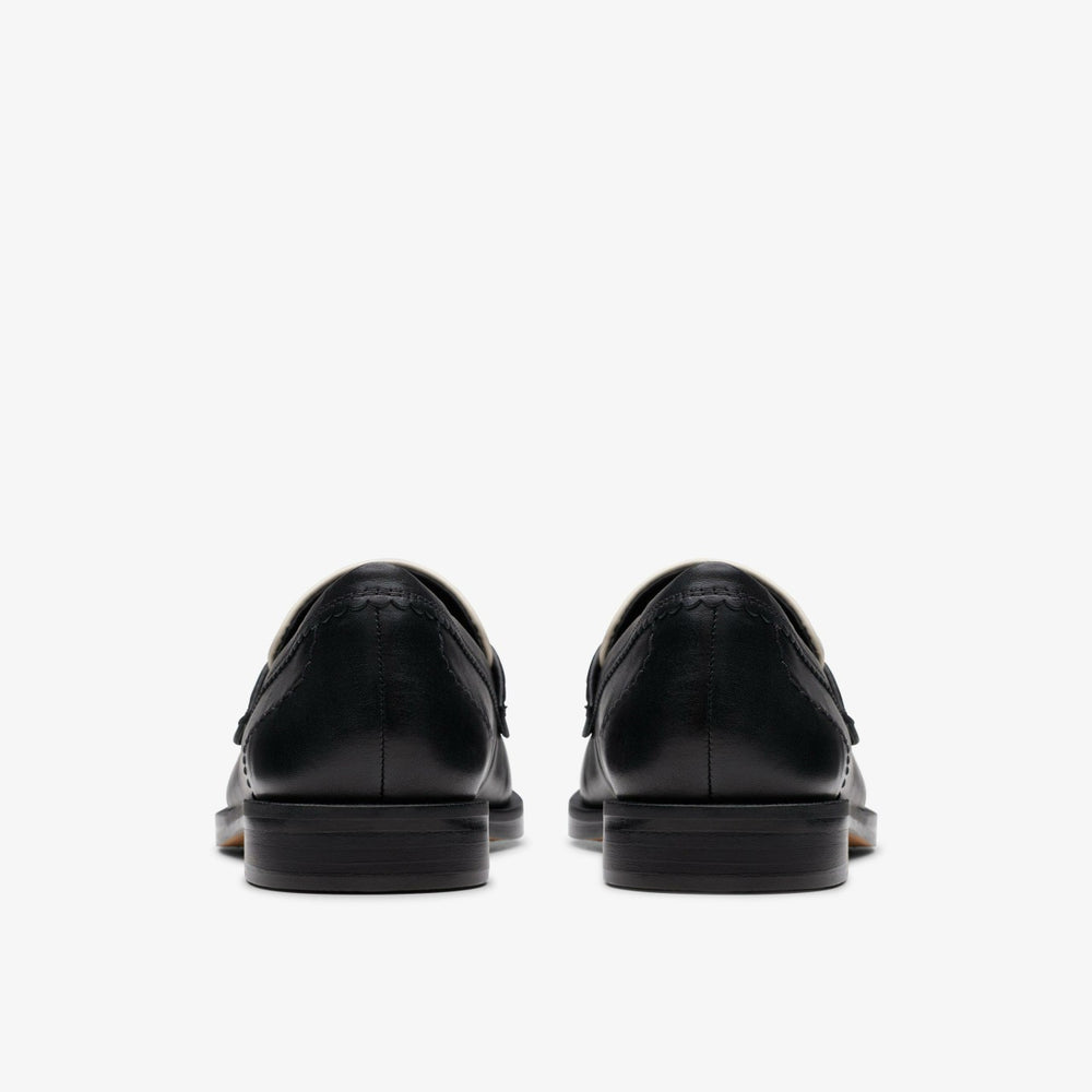 Straven Edge Black Combination Leather | Clarks US
