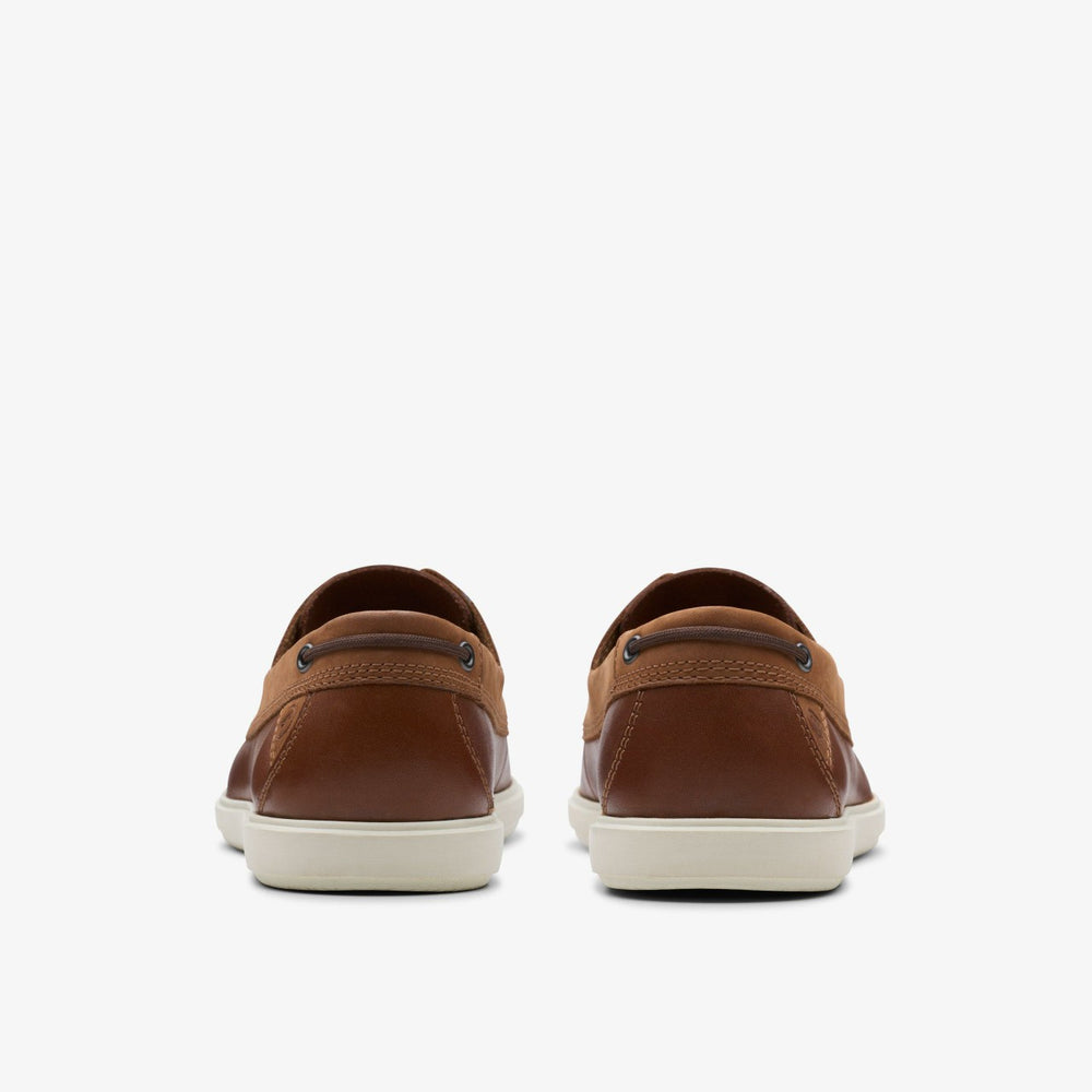 Bratton Boat Dark Tan Leather | Clarks For Sale