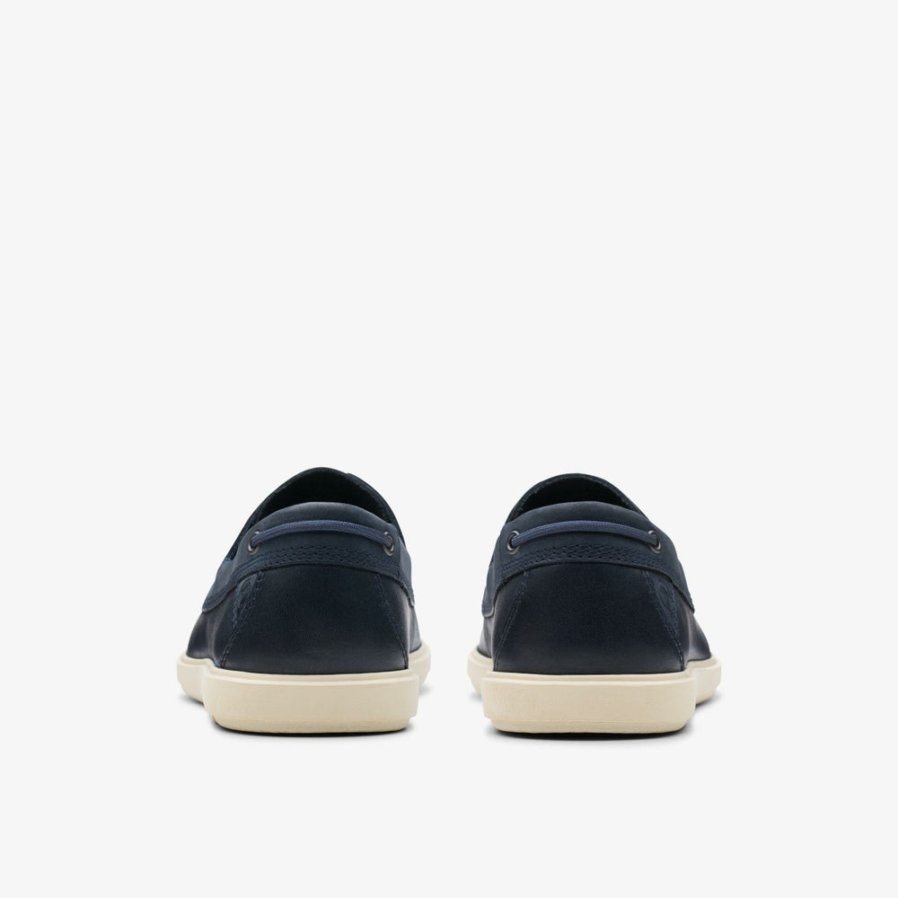Bratton Boat Navy Leather | Clarks Onsale