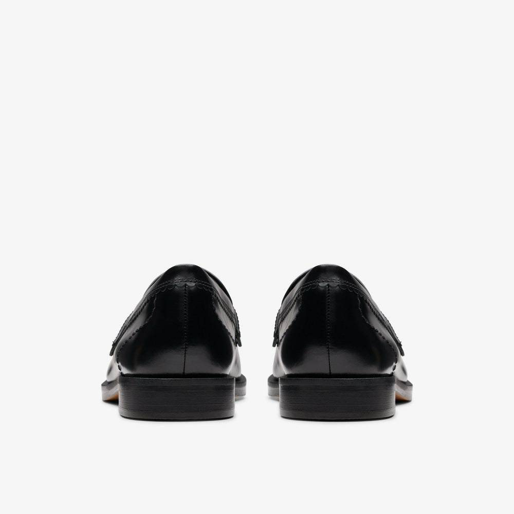 Straven Edge Black Leather | Clarks Onsale