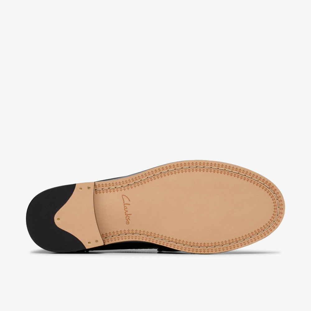 Straven Edge Black Leather | Clarks Onsale