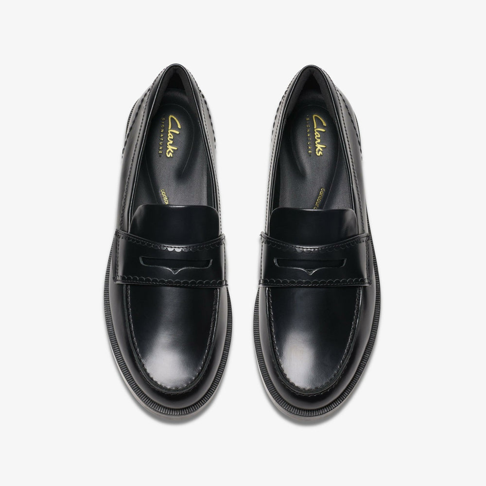 Straven Edge Black Leather | Clarks Onsale