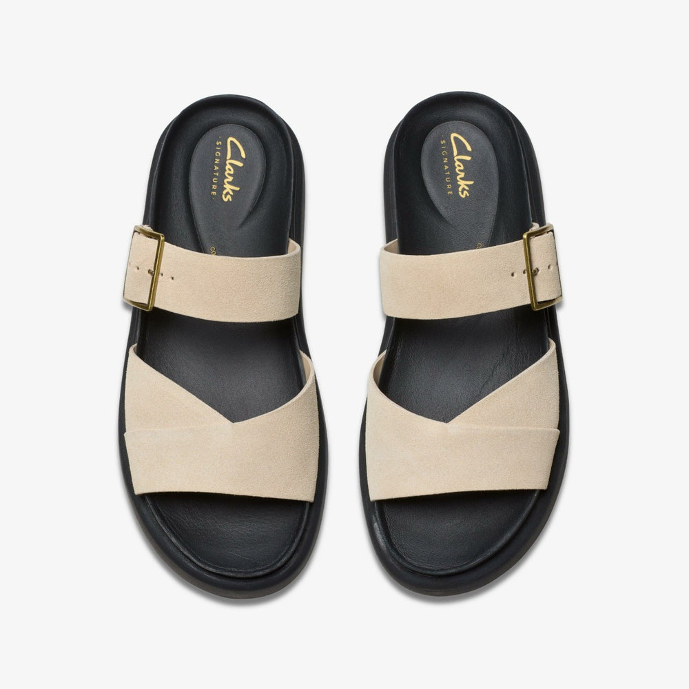 Aristella Mule Ecru Suede | Clarks For Sale