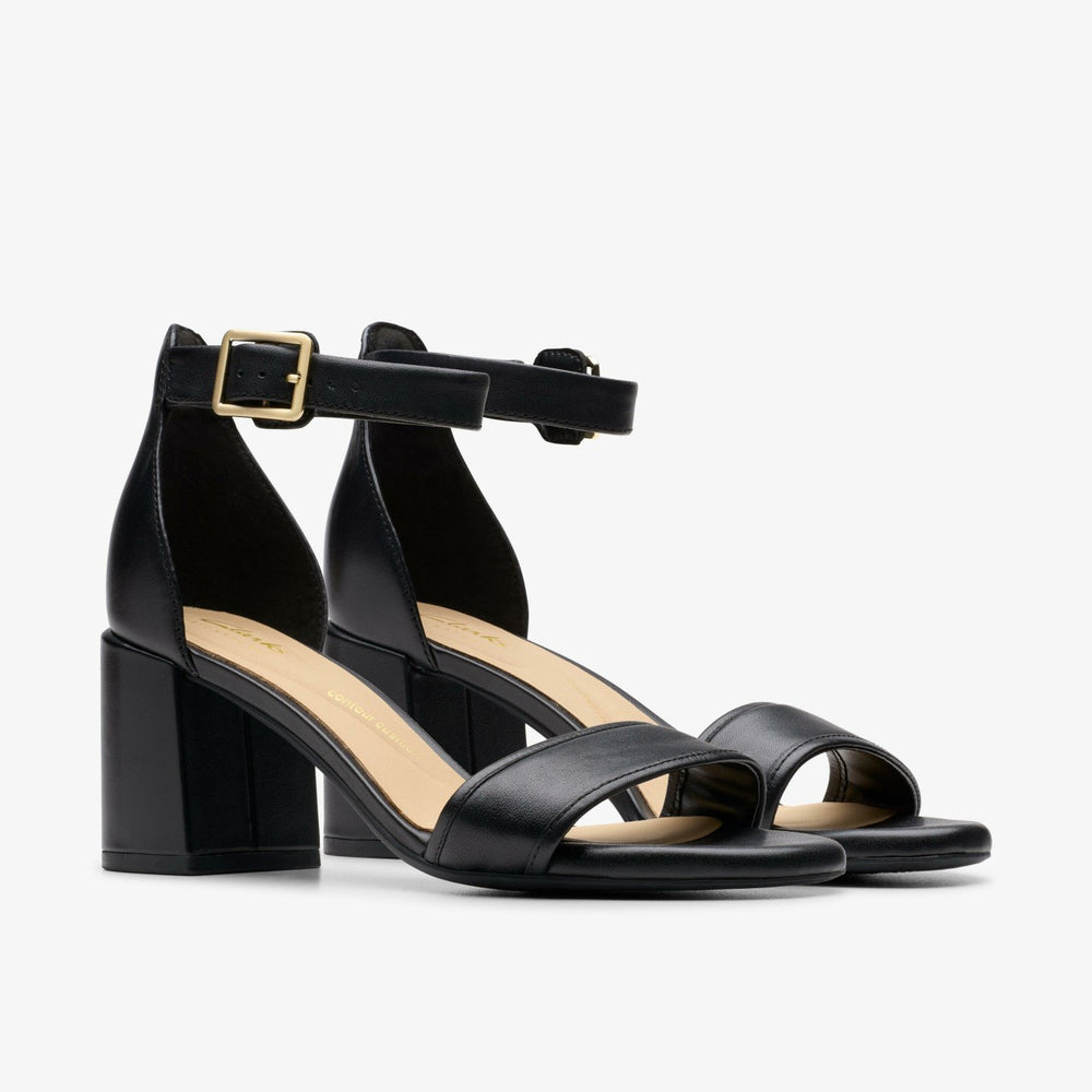 Ezoria Mae Black Leather | Clarks Onsale