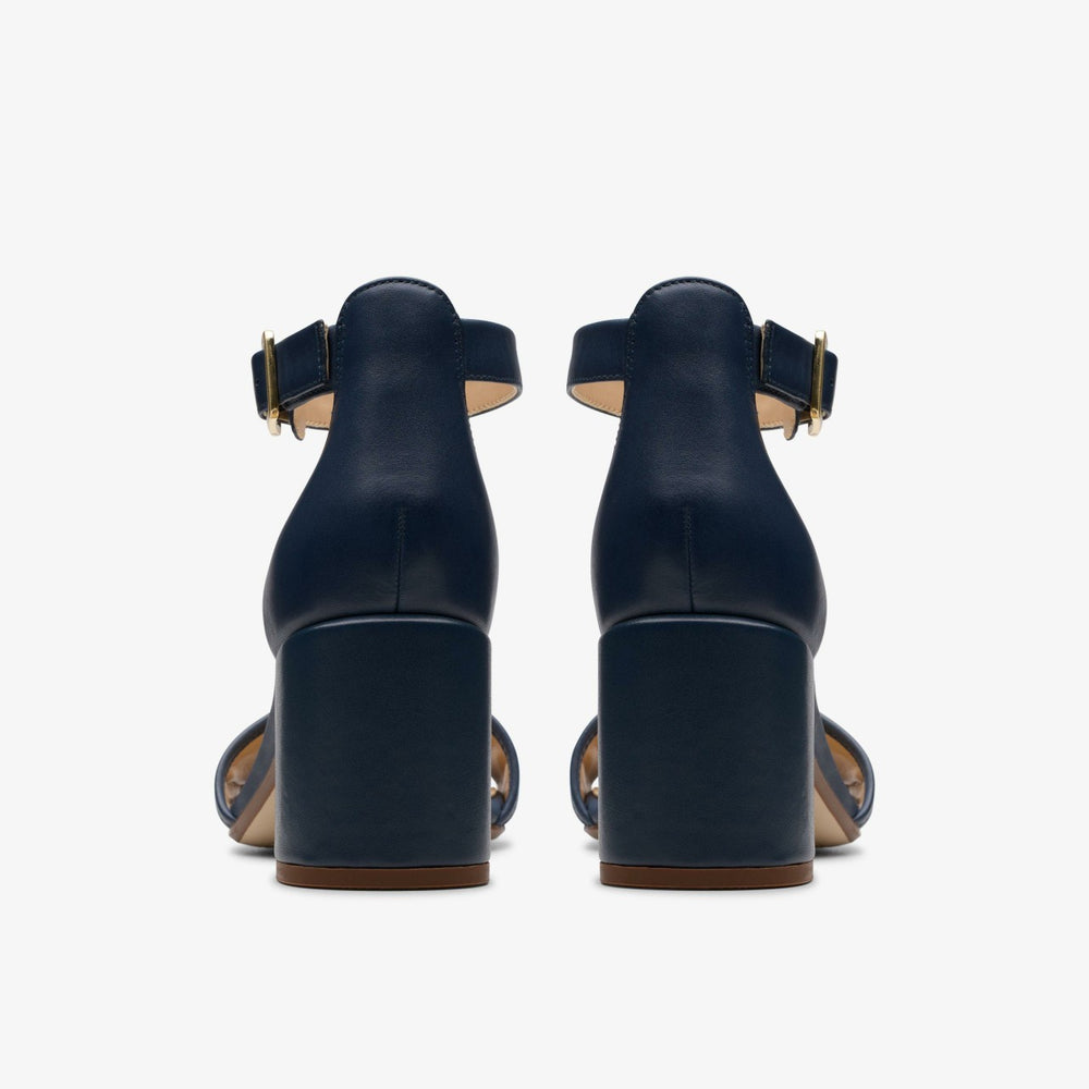 Ezoria Mae Navy Leather | Clarks