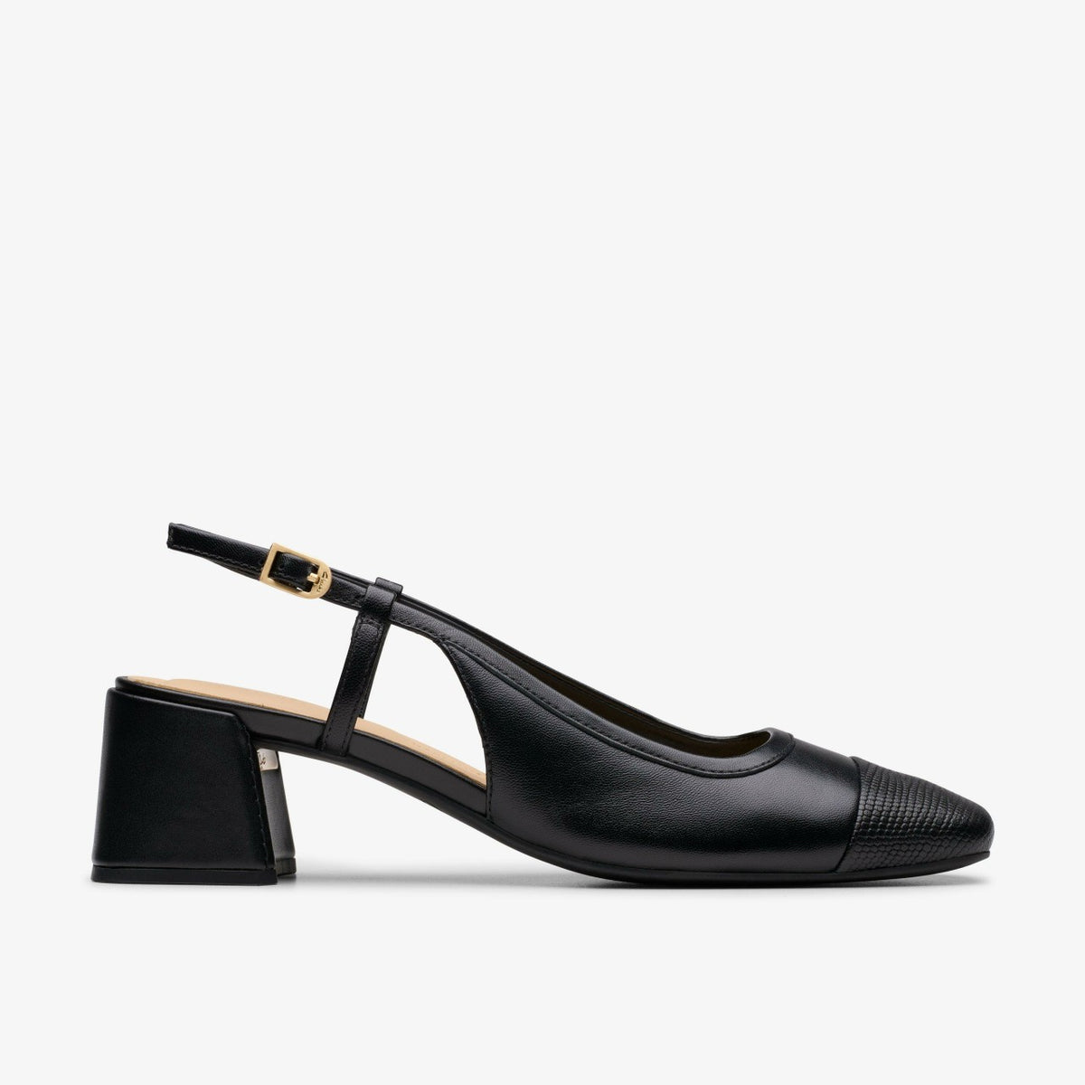 Nyta 45 Sling Black Combination Leather | Clarks For Sale