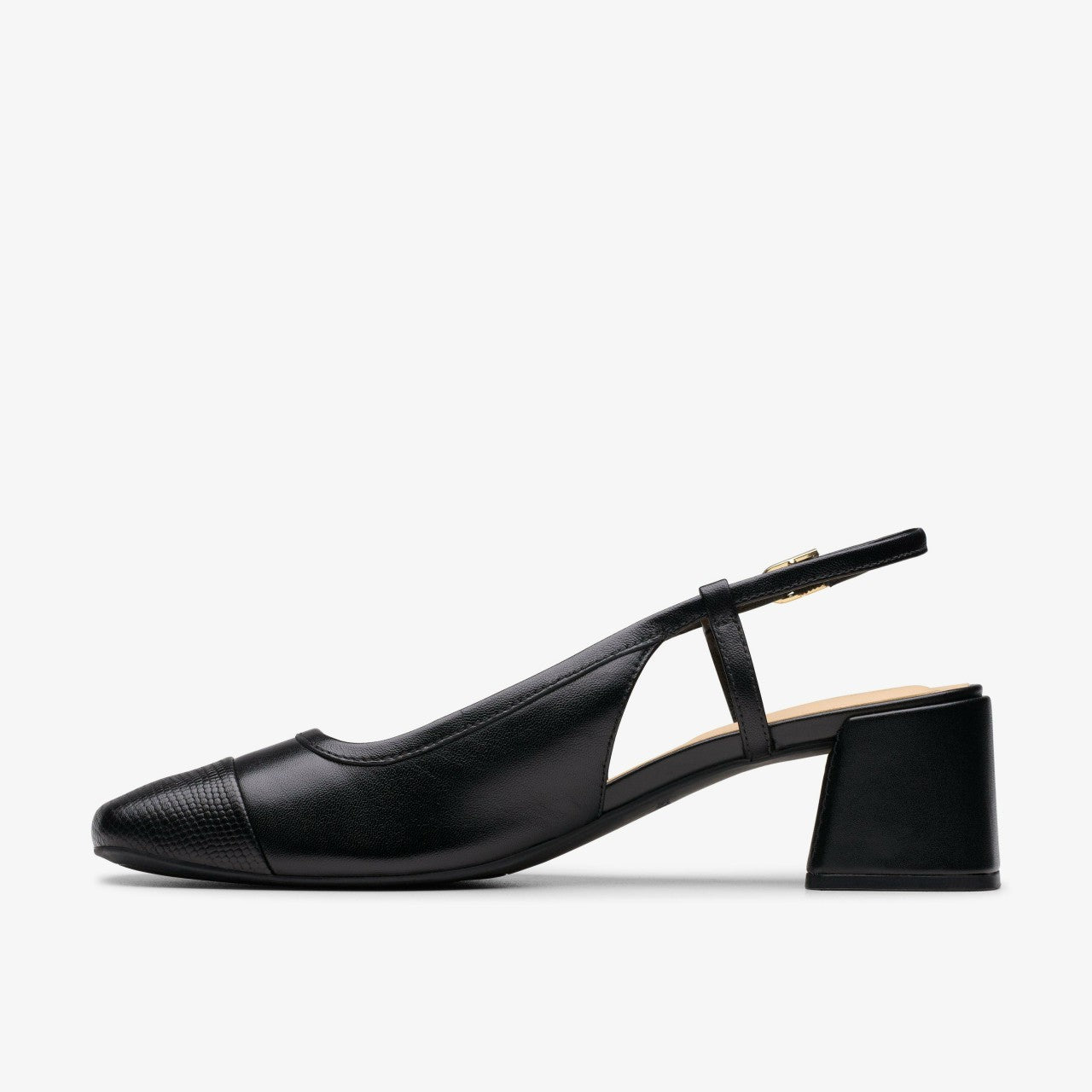 Nyta 45 Sling Black Combination Leather | Clarks For Sale