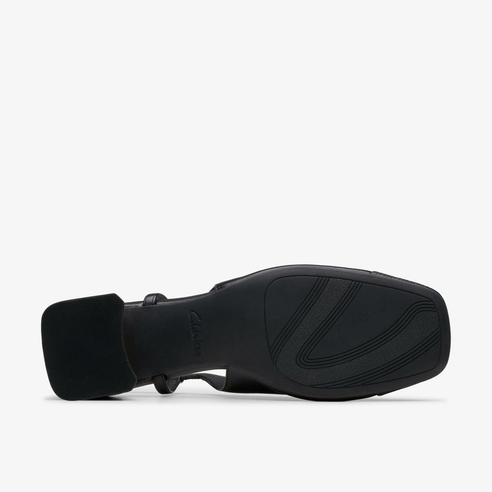 Nyta 45 Sling Black Combination Leather | Clarks For Sale