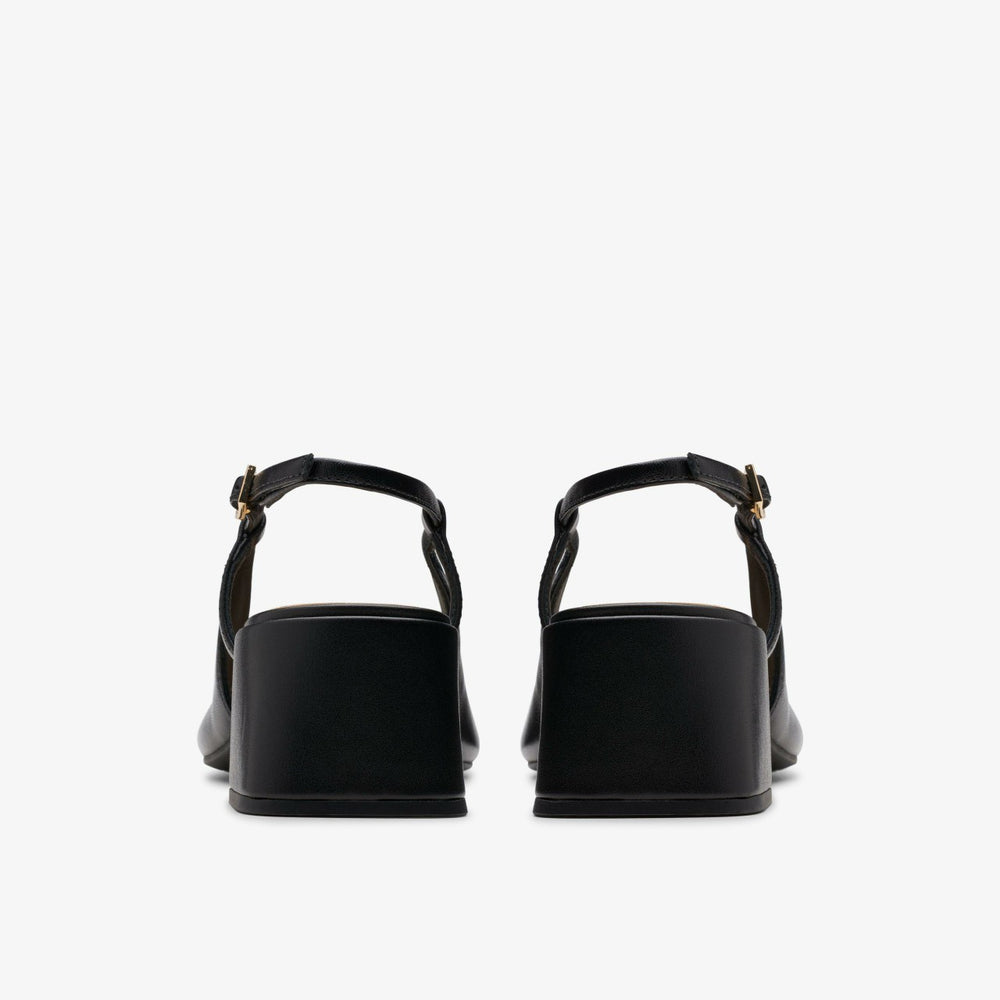 Nyta 45 Sling Black Combination Leather | Clarks For Sale
