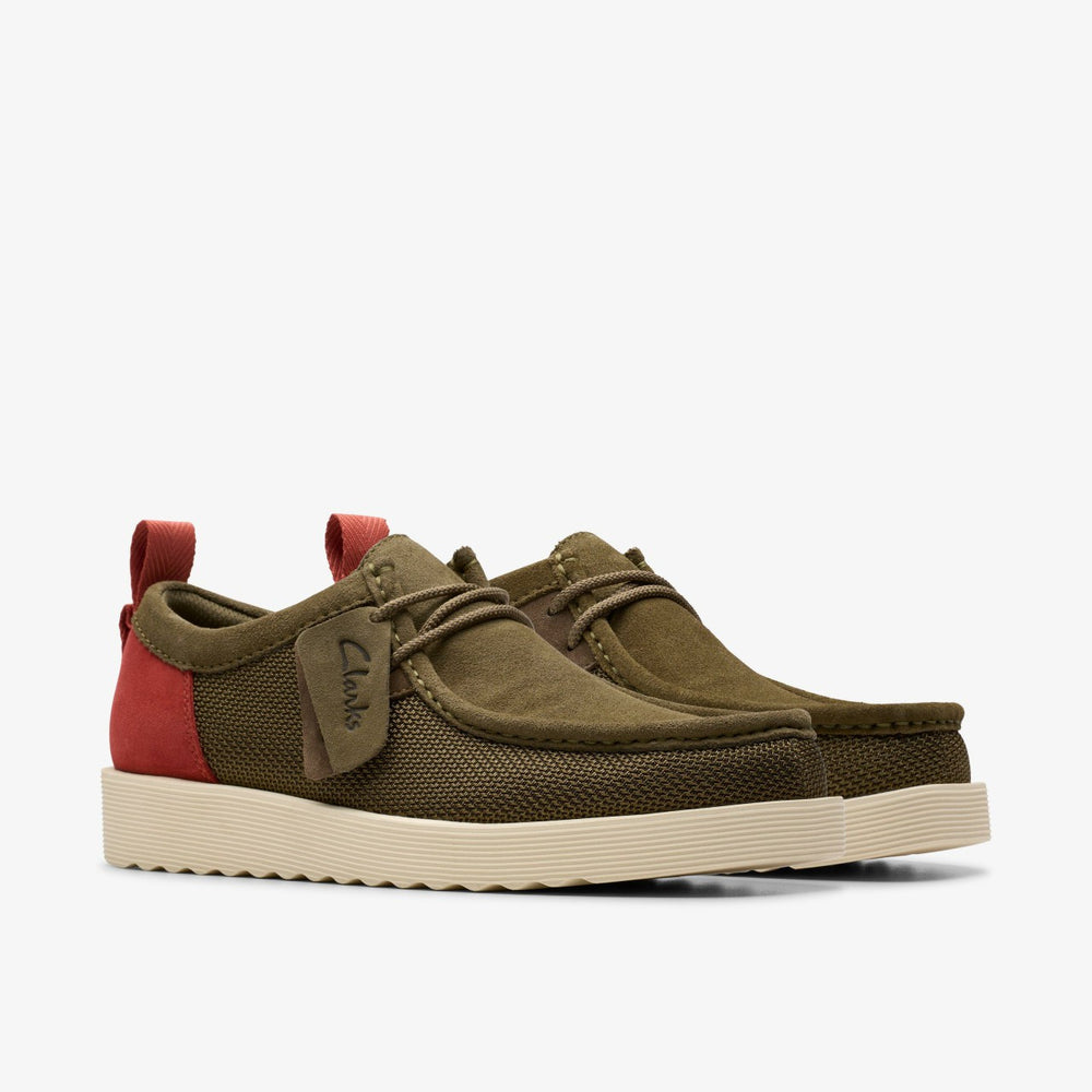 Wallabee FTR 2 Lo Olive Combination | Clarks Onsale