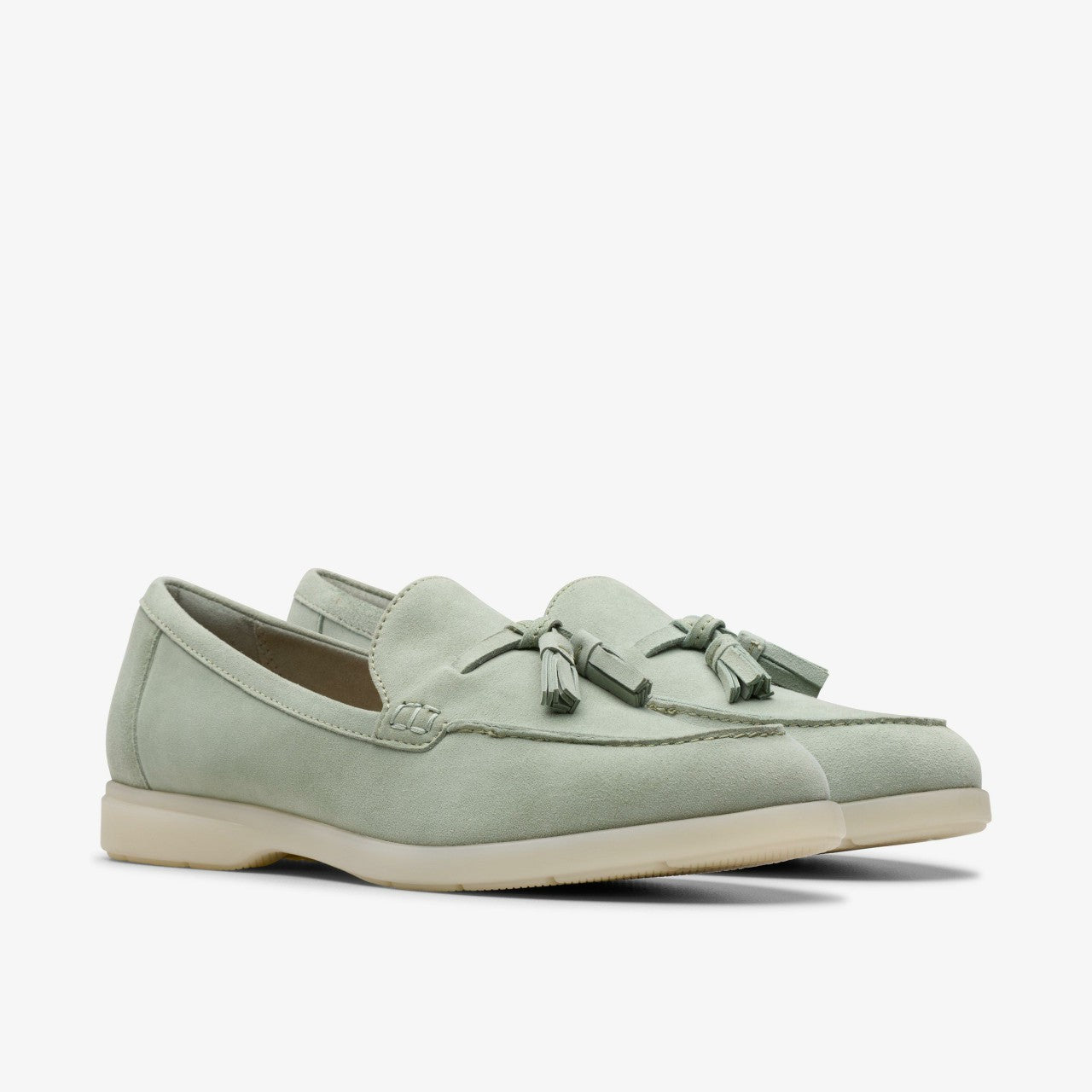 Narini Edge Light Green Suede | Clarks Discount