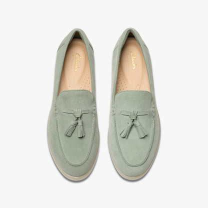 Narini Edge Light Green Suede | Clarks Discount