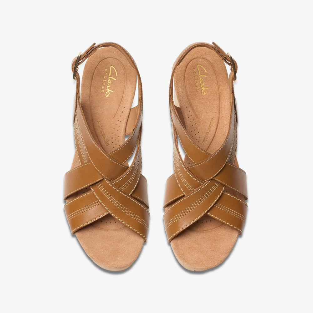 Sabina Sling Tan Leather | Clarks Onsale