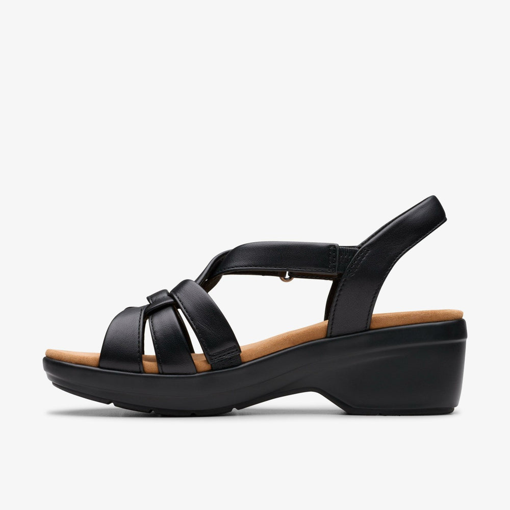 Tuleah Cross Black Leather | Clarks Discount