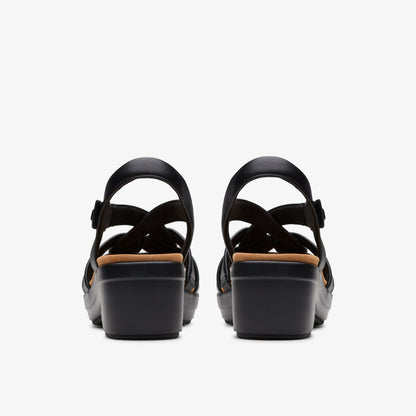 Tuleah Cross Black Leather | Clarks Discount