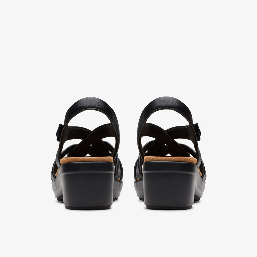 Tuleah Cross Black Leather | Clarks Discount