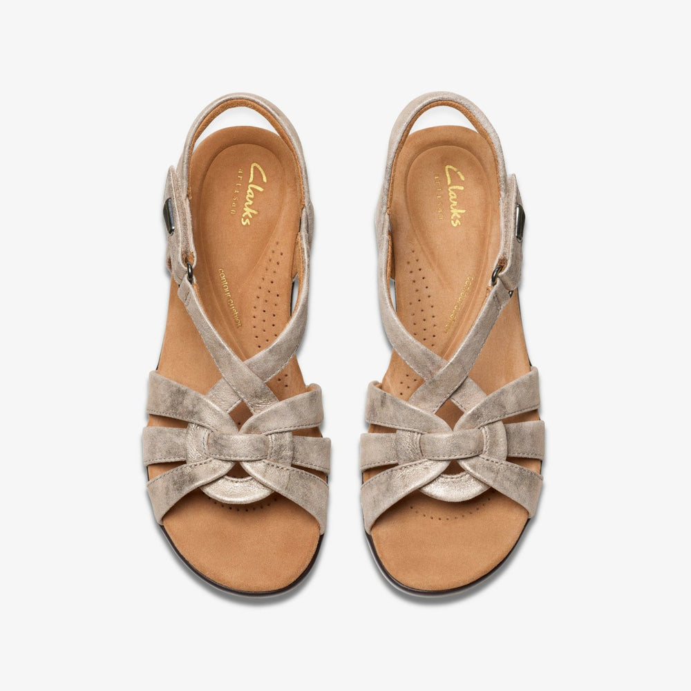 Tuleah Cross Metallic Leather | Clarks