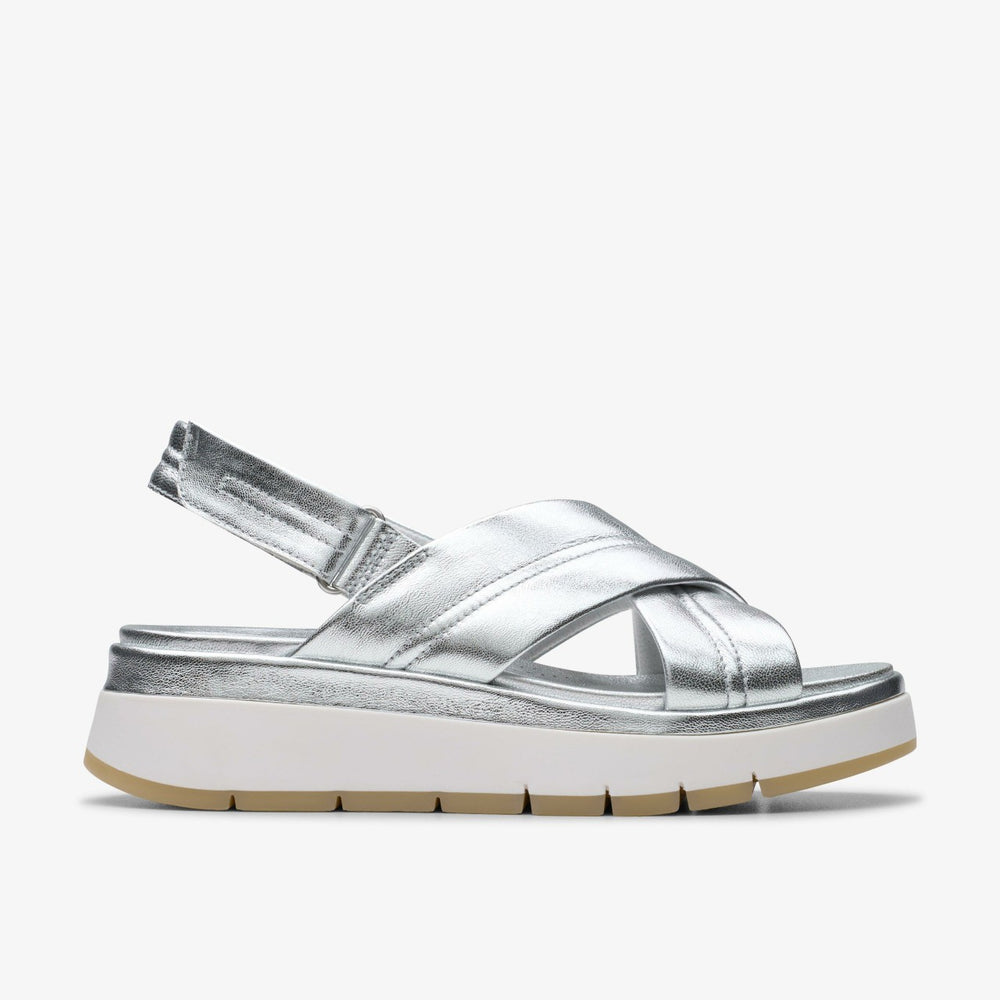 Tuscan Cross Silver Leather | Clarks For Sale
