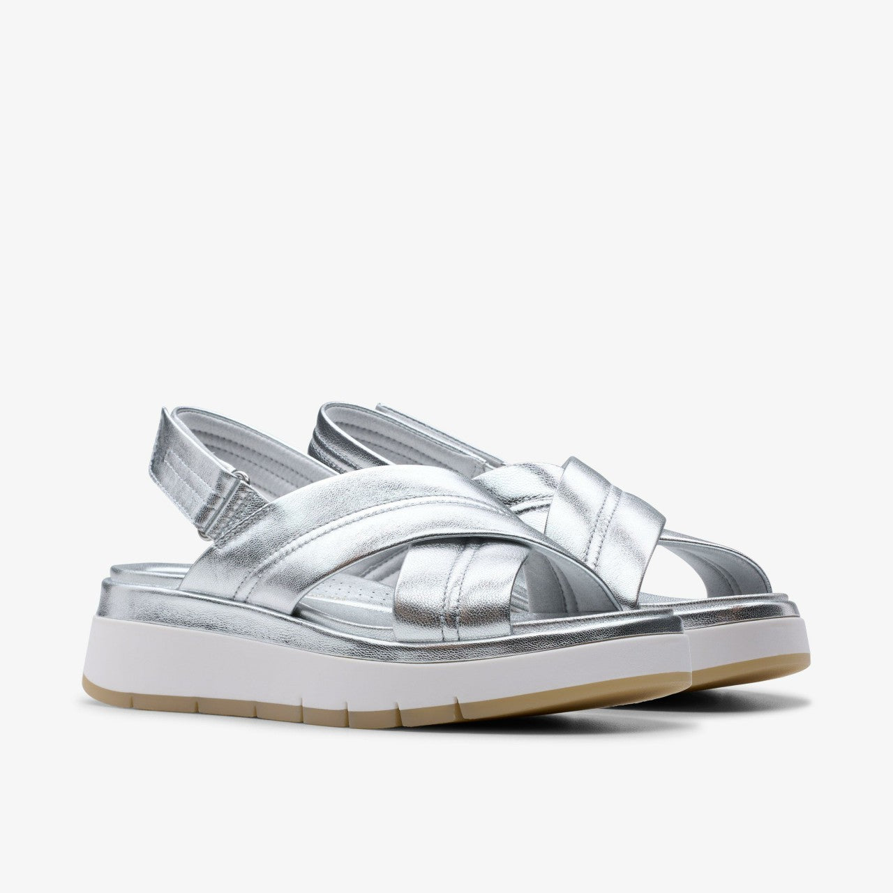 Tuscan Cross Silver Leather | Clarks For Sale