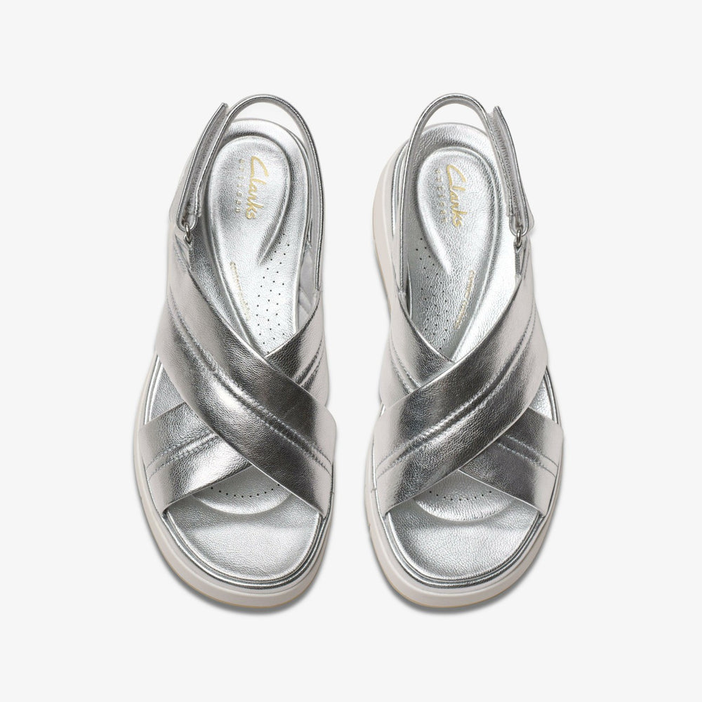 Tuscan Cross Silver Leather | Clarks For Sale