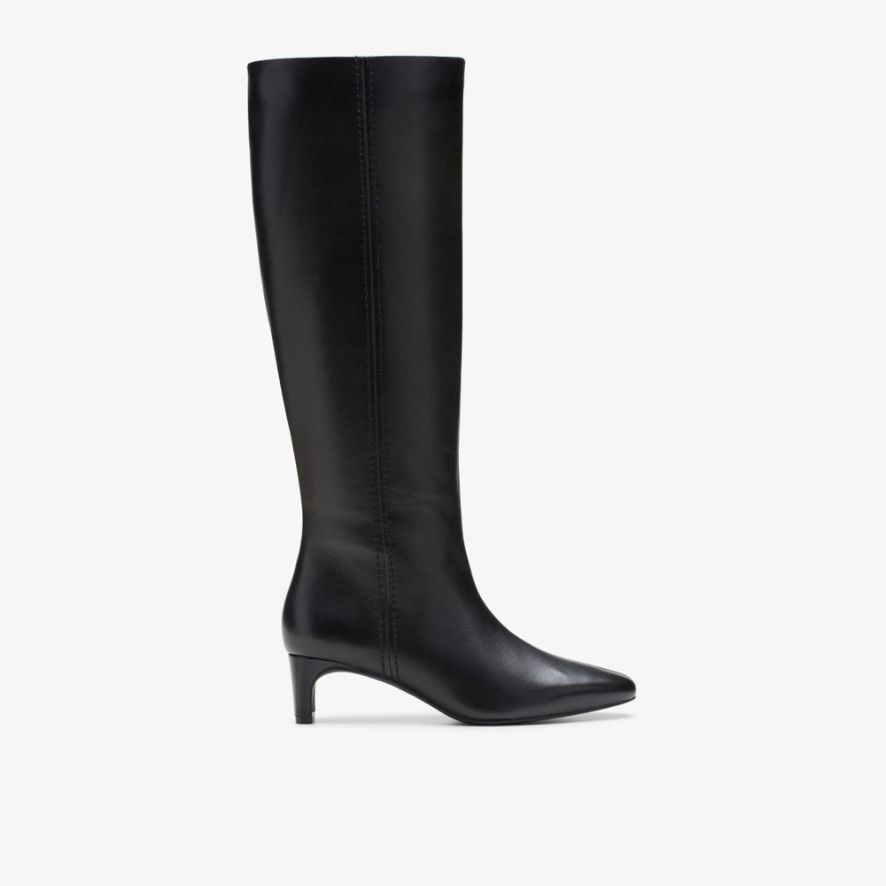 Edina Tall Black Leather | Clarks Onsale