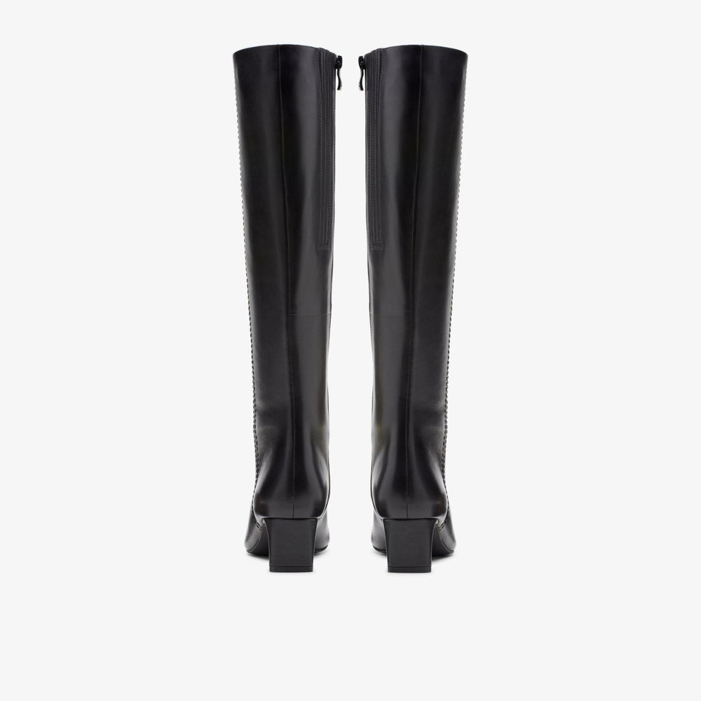 Edina Tall Black Leather | Clarks Onsale