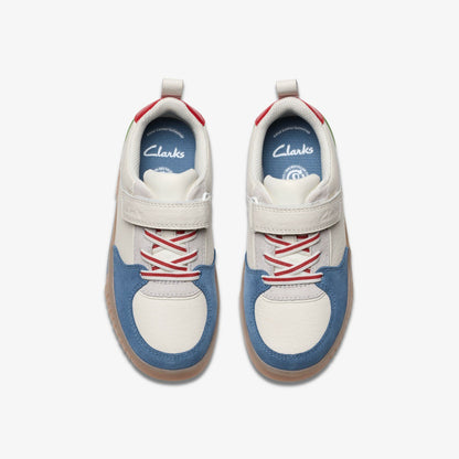 Oslo Vibe Kid White/Blue | Clarks Sale