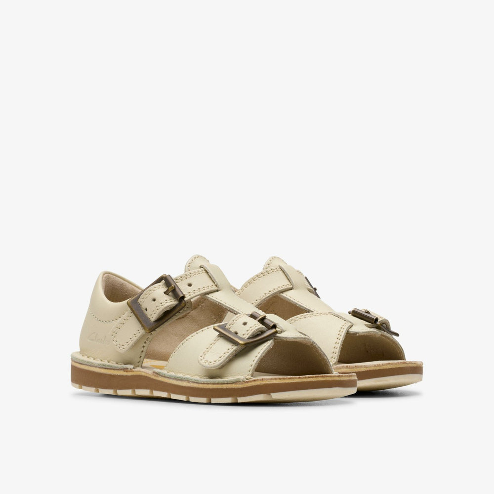 Playsun RF Toddler Off White Leather | Clarks Sale