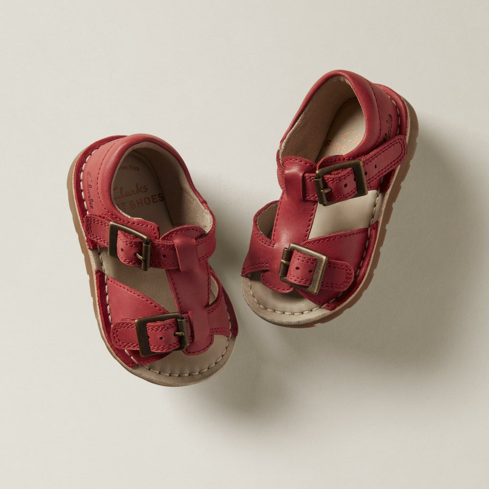 Playsun Toddler Red Leather | Clarks Onsale