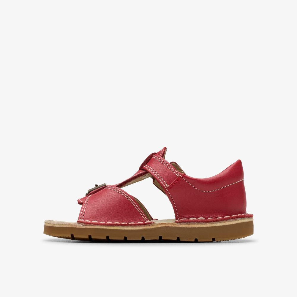 Playsun Toddler Red Leather | Clarks Onsale