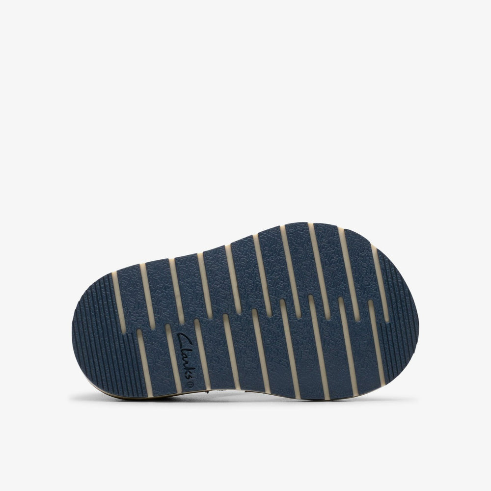 Playsun Toddler Navy Leather | Clarks