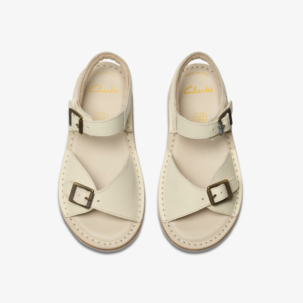Playsun Kid Off White Leather | Clarks Sale