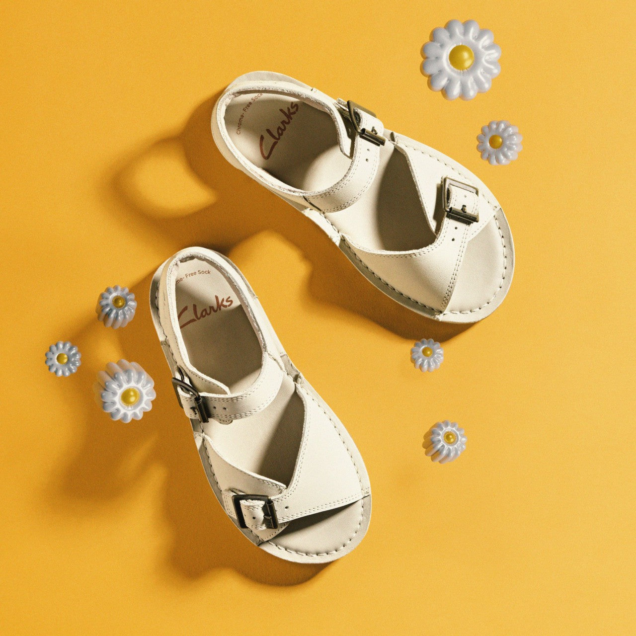 Playsun Kid Off White Leather | Clarks Sale