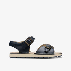 Playsun Kid Navy Leather | Clarks Discount