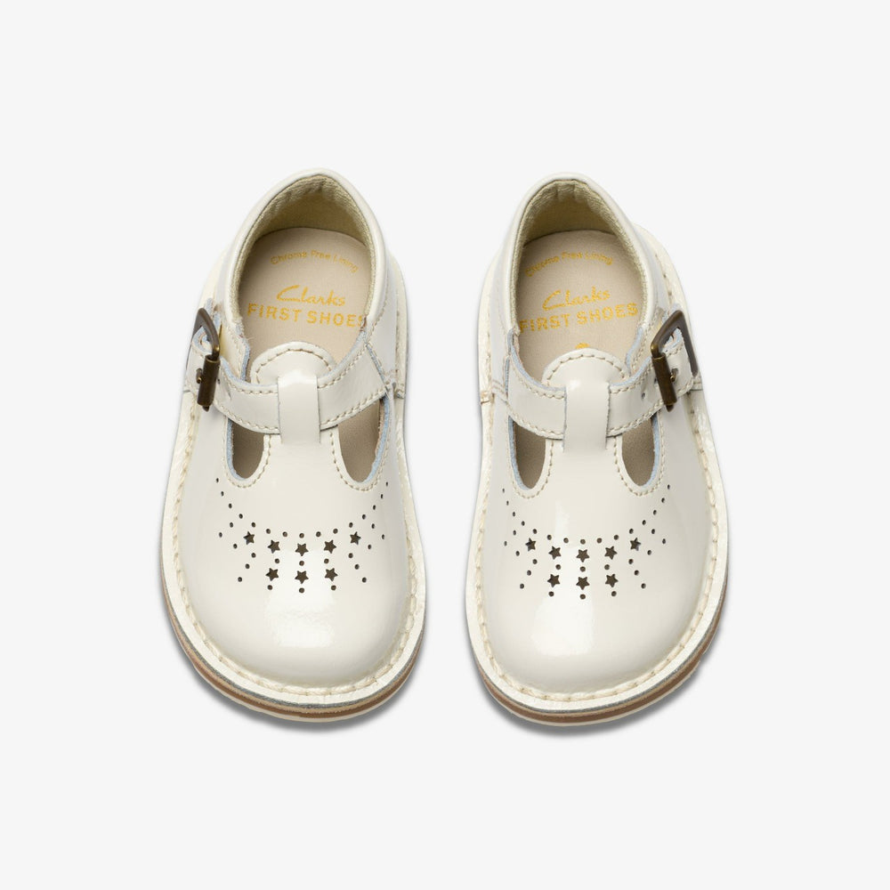 Joyful Skip Toddler White Patent | Clarks US