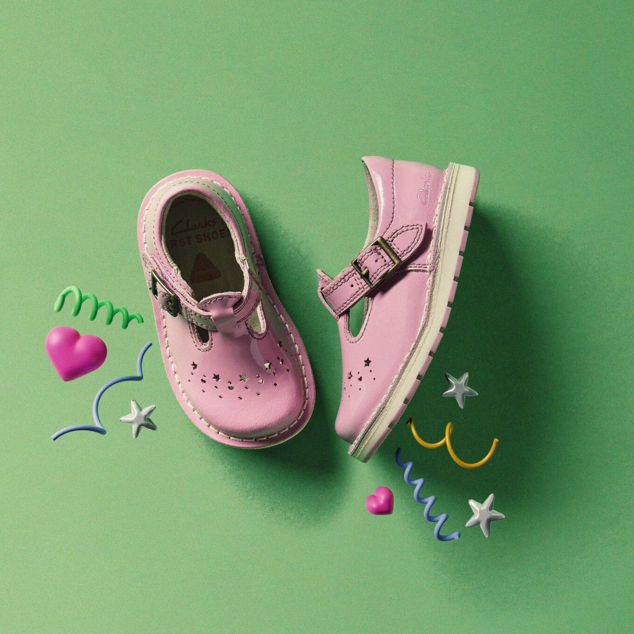 Joyful Skip Toddler Pink Patent | Clarks For Sale