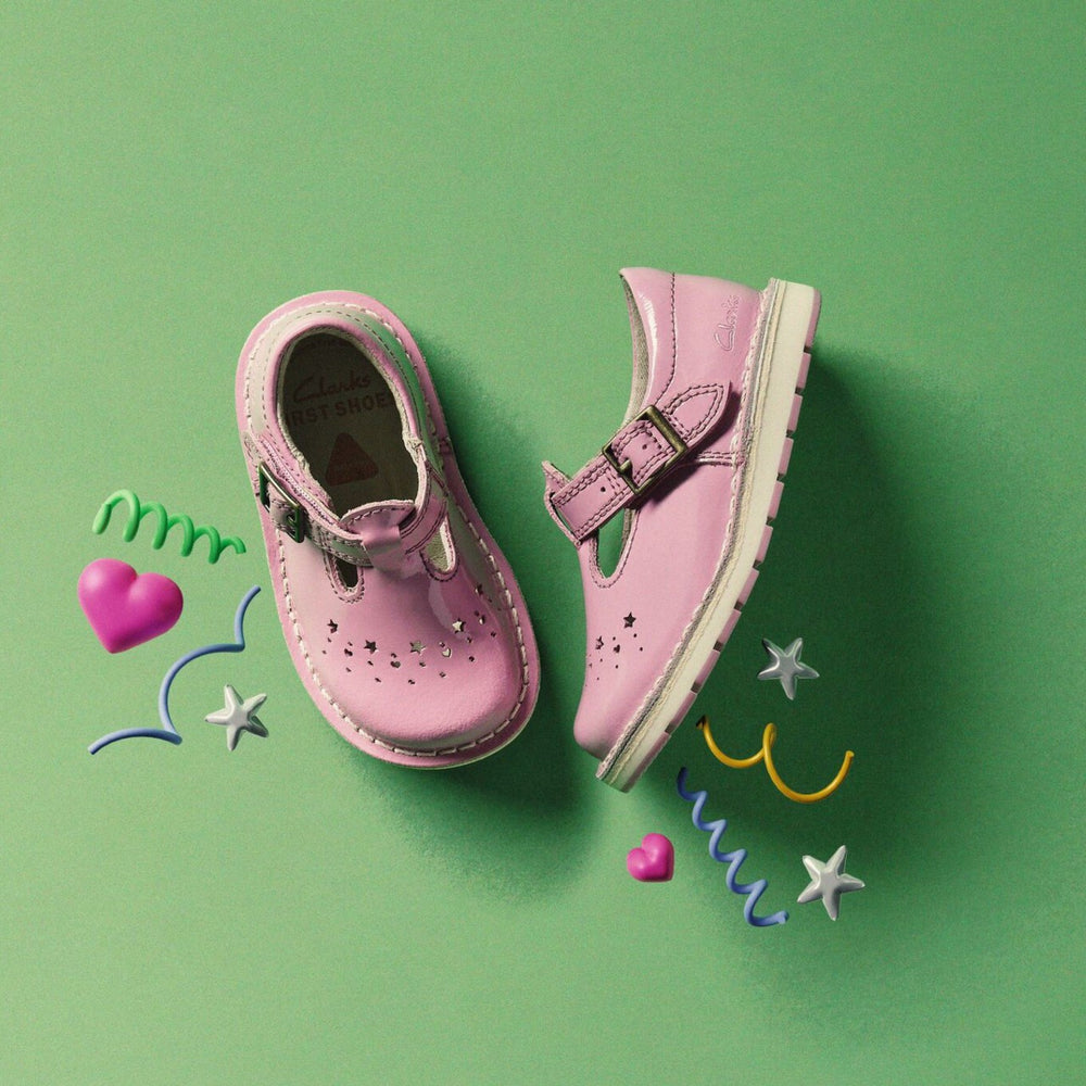 Joyful Skip Toddler Pink Patent | Clarks For Sale